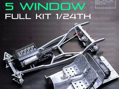 Hot Rod 5 window - Full Modelkit 1-24th 3D print model