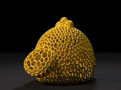 Chicken ball Voronoi 3D print model