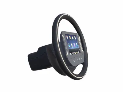 steering wheel Low-poly 3D model