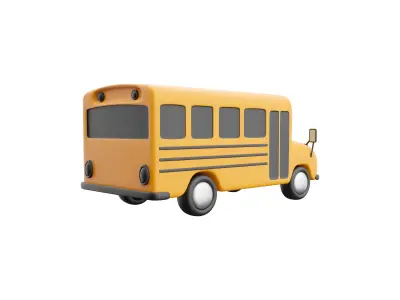 3d school bus cartoon 3D model
