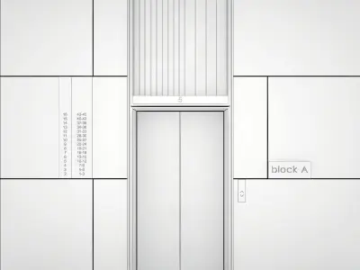 Wall panel elevator 3D model