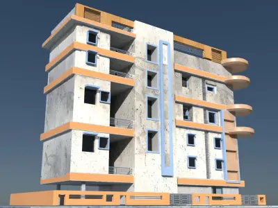 laos Game Building 3 Low-poly 3D model