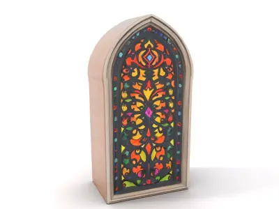 Gothic Stained Glass model pack Low-poly 3D model