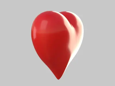 Heart icon v 25 3D model