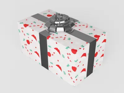 Gift Box Kit Low-poly 3D model