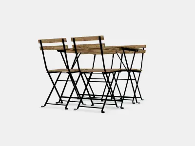 TARNO Table4 chairs outdoor Low-poly 3D model