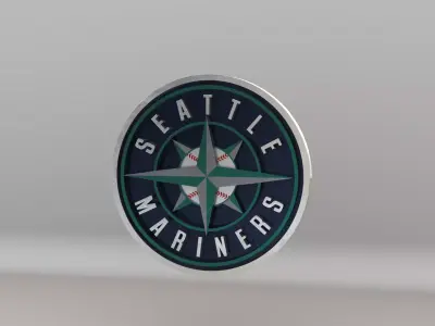MLB Seattle Marines Team Logo 3D model