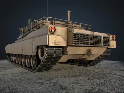 M1A2 Abrams - Game ready US Tank Low-poly 3D model