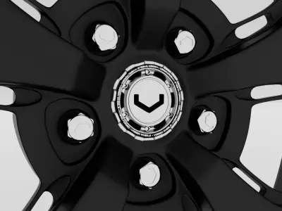 Vossen HFX-1 car ring-5lug edition Low-poly 3D model