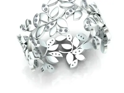 leaf ring 2 3D print model