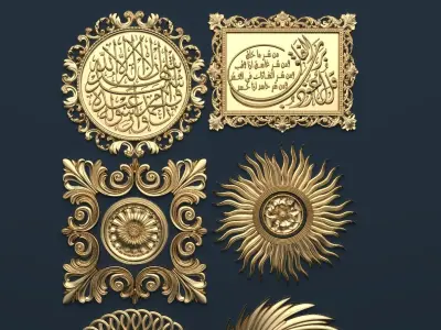 Collection of mirrors 3D model 01 3D model