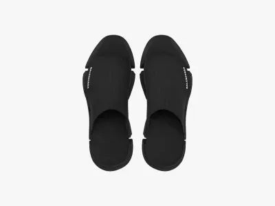 Balenciaga Speed 2 Slide Sandals Black 3D model
