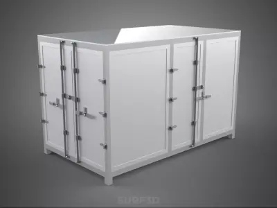 COURIER PARCEL LETTER CARRIER CARGO BOX TRUCK CAR CONTAINER UTE 3D model