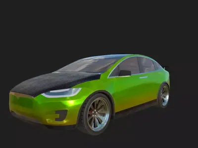 Tesla Model X 2016 Custom car Low-poly 3D model