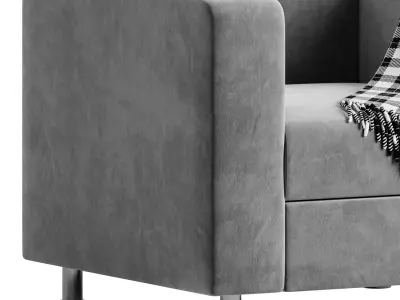 Erwins armchair leather 3D model