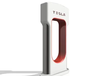 TESLA SUPERCHARGER MODEL DECOR STL FILE 3D print model