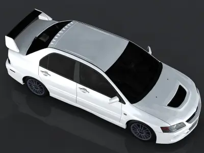 Mitsubishi Lancer Evolution IX MR 2006  Low-poly 3D model