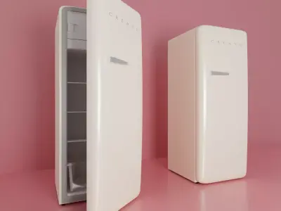 Refrigerator retro fridge Free 3D model
