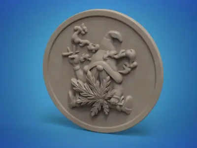 Christmas Santa STL model for CNC router and 3D printing 3D print model