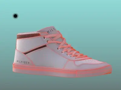 3D model of Tomy  hilfiger shoes pbr 3d Low-poly 3D model