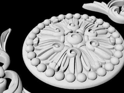 Central decor ornament for furniture 3D model 825