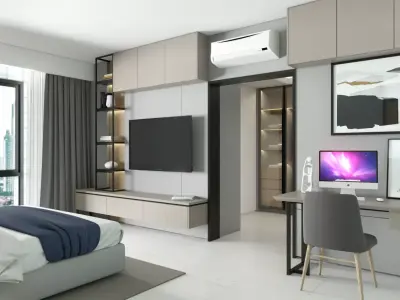 Design Master Bedroom Low-poly 3D model