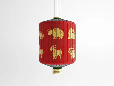 Chinese Hanging Lantern for Chinese New Year 2021 3D model