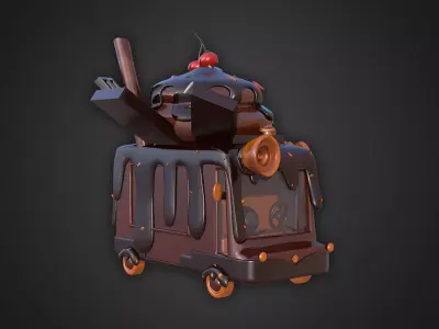 Asset - Cartoons - Food Car -  Car Chocolate 3D model