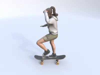 Skateboarding 3D model