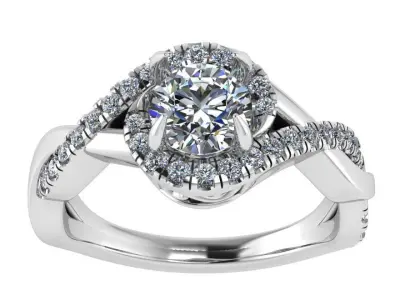 Decorative Diamond Ring 1706  3D print model 3D print model