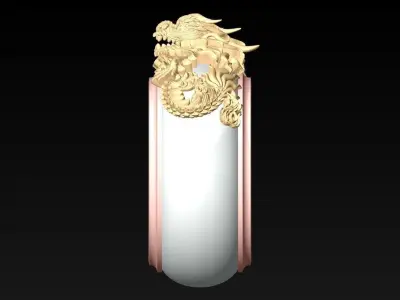 Dragon Ring - Ivory Elephants - Mens Rings - N614 3D print model