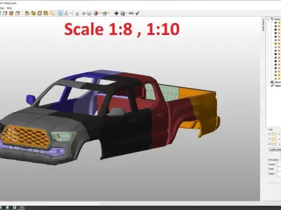 Toyota Tacoma 2020 Body For Print 3D print model