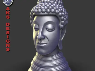 Gautam buddha v1 Penholder flowerpot home decoration 3D print model