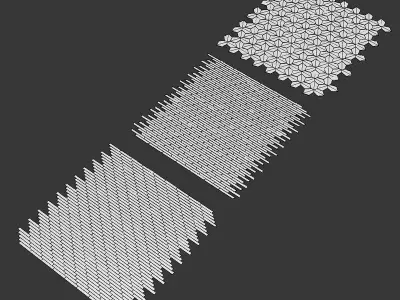 Parquet Oak Molasses Sanded set 7 3D model