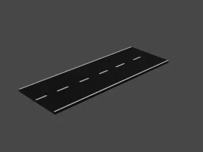 new road Free low-poly 3D model