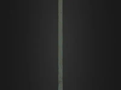 Old Retro Futuristic Street Light  Low-poly 3D model