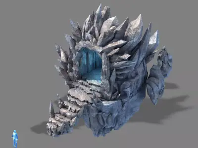 Stone Glacier - Snow Portal 01 3D model