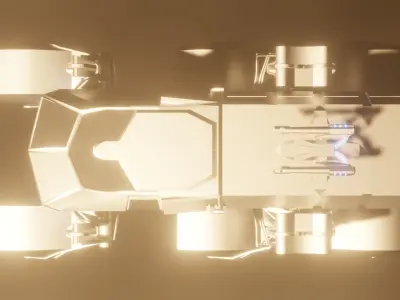 Futuristic Rover  Low-poly 3D model