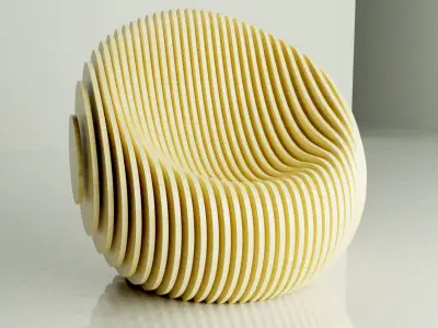 Parametric Chair Beanyx Design Digital download DXF files cnc 3D model
