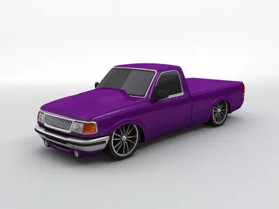 Pickup Truck Street Version Low-poly 3D model