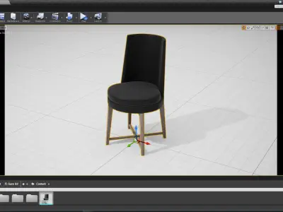 Flexform Feelgood Chair 002 UE4 Low-poly 3D model