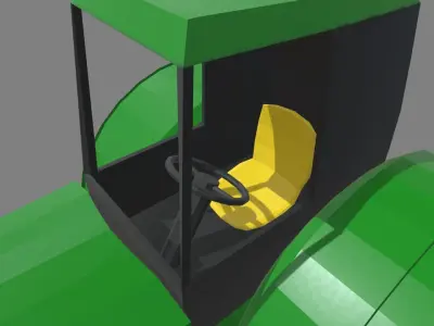 Low Poly Tractor 01 Low-poly 3D model