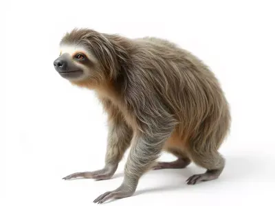 Realistic Sloth Fur model pack Low-poly 3D model