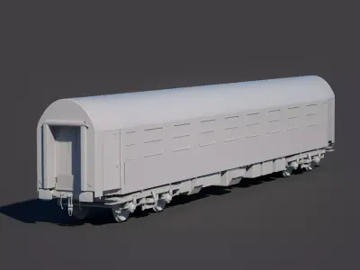 Passenger train car 3D model