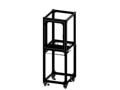 Aluminum Enclosed Workstation WL56 3D model