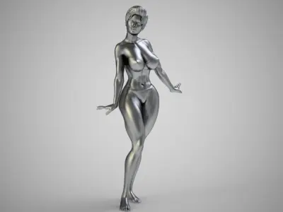 Allure golden woman 3D print model