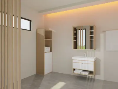 Bathroom Scene  Free 3D model