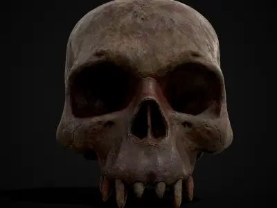 Child Vampire Skull Low-poly 3D model