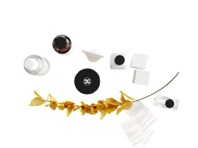 Decorative set with cosmetics 3D model