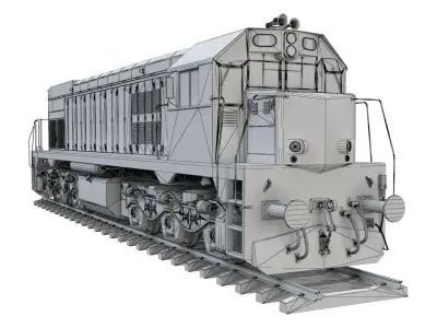 Diesel Electric Locomotive 664-036 3D model